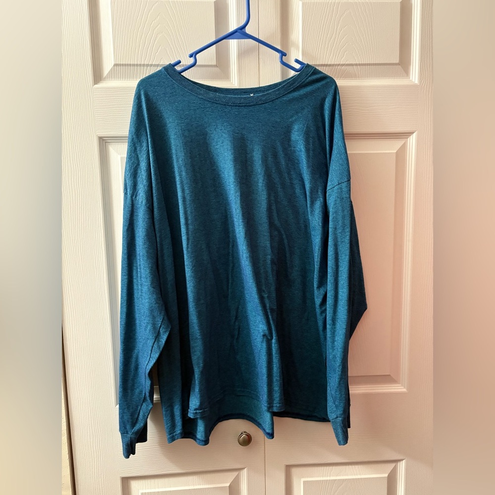 Fruit of the Loom Blue Long Sleeve Tee